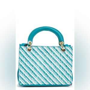 Persaman New York Teal and White Tote
